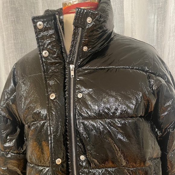 Cool Zara Black Shiny Puffer - Picture 6 of 7